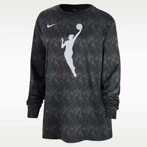 WNBA Nike Basketball Long Sleeve Graphic Tee Black Acid Wash Loose Fit Small